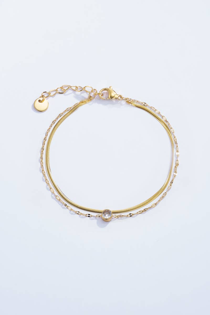 Dubbelt Armband Guld - Layered Look