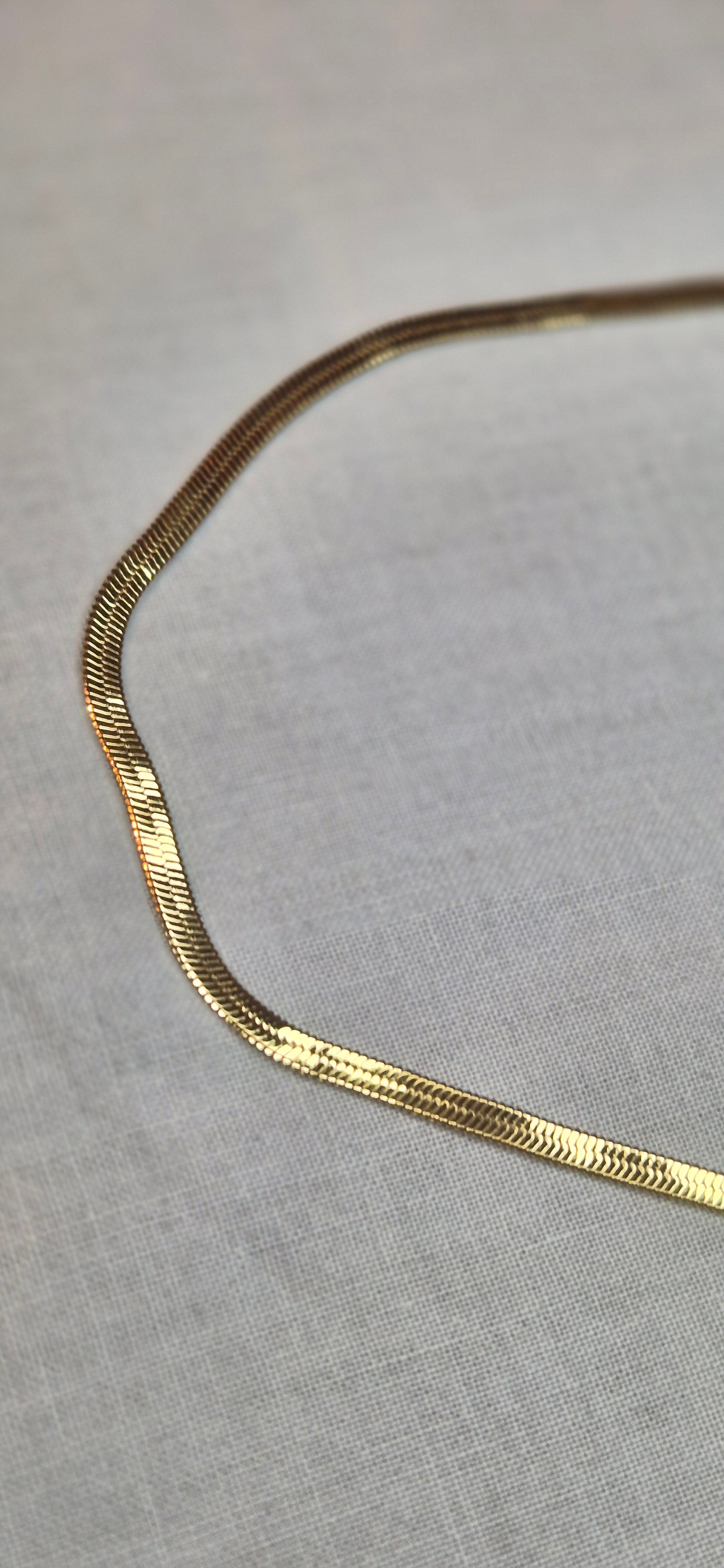 Herringbone Halsband Guld